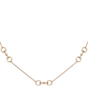 Horsebit diamond 18k pendant necklace