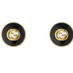 Interlocking 18k stud earrings