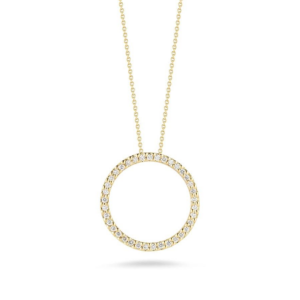 Roberto Coin 18K Yellow Gold Open Diamond Circle Pendant Necklace