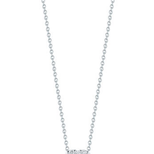 Roberto Coin 18KT White Gold Heart Pendant With Diamonds Necklace