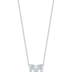 Roberto Coin 18K White Gold Love Letter 'M' Pendant With Diamonds