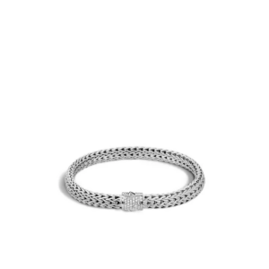 JOHN HARDY Classic Chain 6.5MM Bracelet in Silver with Diamonds