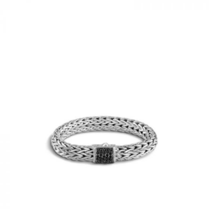 John Hardy Classic Chain Sterling Silver Black Sapphire Bracelet