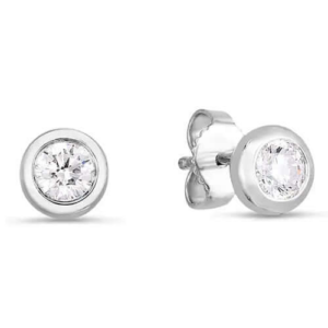 Roberto Coin 18KT White Gold Classic Diamond Stud Earrings
