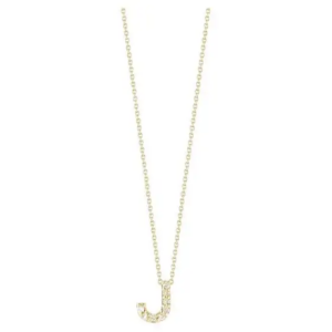 Roberto Coin 18K Yellow Gold Tiny Treasures Love Letter J Pendant With Diamonds