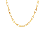 Roberto Coin Classic Gold Yellow Gold Paper Clip Twist Chain Necklace