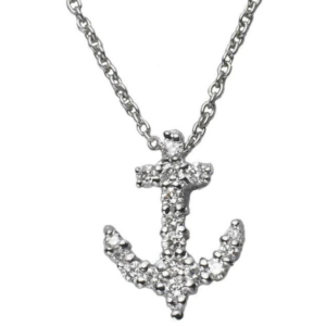 Roberto Coin 18K White Gold Tiny Treasure Diamond Anchor Pendant