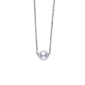 Mikimoto Akoya Cultured Pearl Pendant Necklace with 18K White Gold 8mm A+
