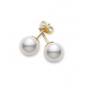 Mikimoto White Akoya 5-5.5mm “A” Pearl Studs