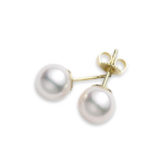 Mikimoto 18K Yellow Gold Akoya Pearl Stud Earrings