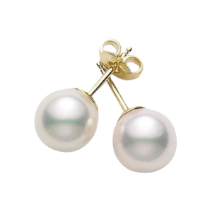 Mikimoto Stud Earrings Akoya Pearl White 8mm A+