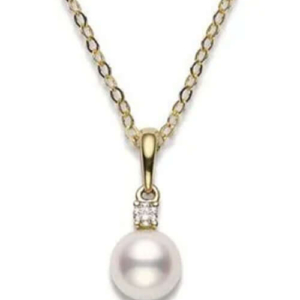Mikimoto Akoya Cultured Pearl and Diamond Pendant