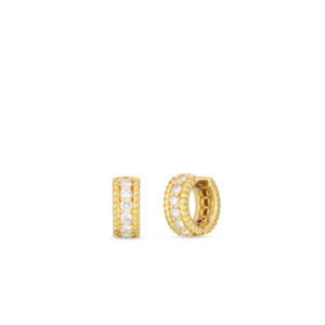 18K YELLOW GOLD SIENA DIAMOND HUGGY HOOP EARRINGS