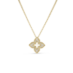 18K Yellow Gold 0.15Ct Diamond Venetian Princess Necklace