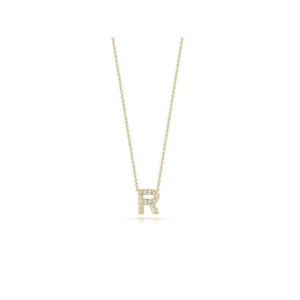 Love Letter R Pendant Yellow Gold And Diamonds R