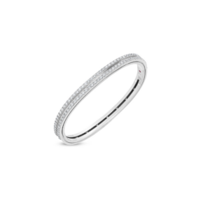 Portofino White Gold 2 Row Diamond Bangle Bracelet