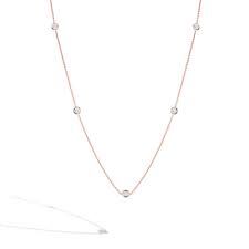 Diamonds By The Inch Rose Gold Station Necklace