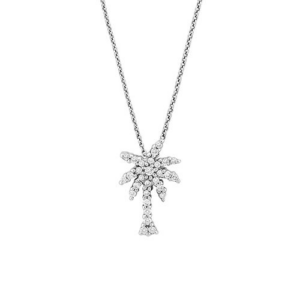 Roberto Coin 18K White Gold Tiny Treasures Small Diamond Palm Tree Pendant