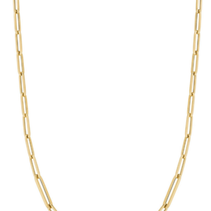 Roberto Coin 18K Yellow Gold Designer Gold 17" Paperclip Link Chain Necklace