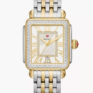 Deco Madison Diamond Two-Tone 18K Gold-Plated Diamond Dial Watch