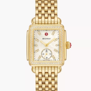 Deco Mid 18K Gold-Plated Diamond Watch