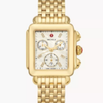 Deco 18K Gold-Plated Diamond Dial Watch