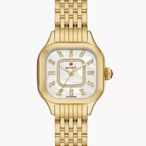 Meggie 18K Gold-Plated Diamond Dial Watch