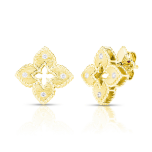 Roberto Coin Petite Venetian Princess Diamond Stud Earrings 18K