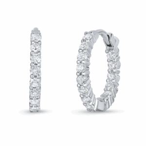 Roberto Coin Perfect Diamond Hoops Earrings
