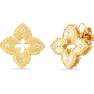 Roberto Coin 18K Yellow Gold Venetian Princess Petite Diamond Earrings