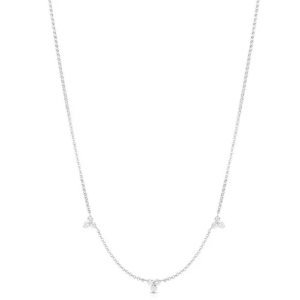 18KW 3 Station Love By The Inch Necklace