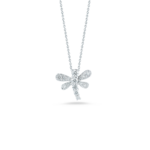 18K White Gold Tiny Treasures Diamond Dragonfly Pendant