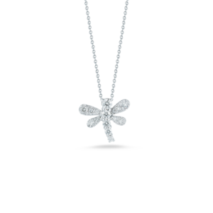18K White Gold Tiny Treasures Diamond Dragonfly Pendant
