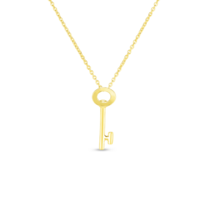 18K Yellow Gold Tiny Treasures Key Necklace