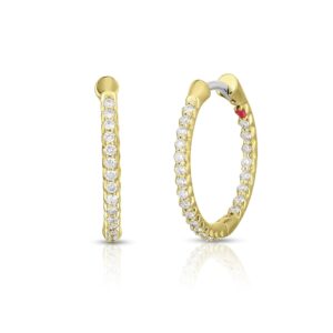 18K Yellow Gold The Perfect Diamond Hoop® X Small Inside Outside Earrings