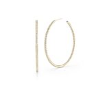 18K Yellow Gold The Perfect Diamond Hoop® Classic Inside Outside Open Back Earrings