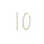 18K Yellow Gold The Perfect Diamond Hoop® Classic Inside Outside Open Back Earrings