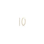 18K Yellow Gold The Perfect Diamond Hoop® Classic Inside Outside Open Back Earrings