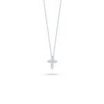 18K White Gold Tiny Treasures Mini Diamond Cross Necklace