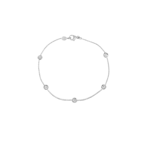 18K White Gold Diamonds By The Inch Classic Station Bracelet