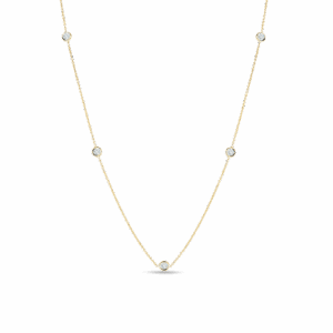 18K Yellow Gold Diamonds By The Inch Classic Station Necklace