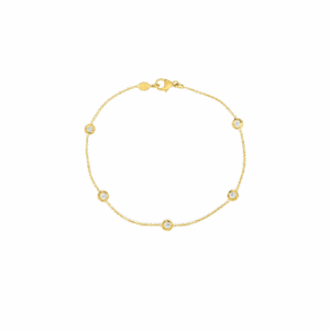 18K Yellow Gold Diamonds By The Inch Classic Station Bracelet