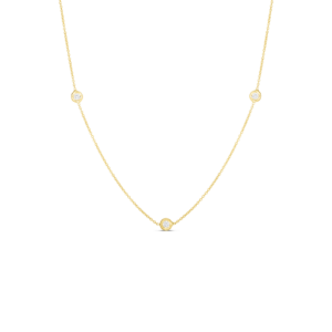 18K Yellow Gold Diamonds By The Inch Classic Station Necklace