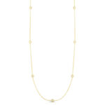 18K Yellow Gold Diamonds By The Inch Classic Station Necklace