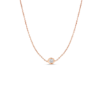 18K Rose Gold Diamonds By The Inch Single Station Necklace