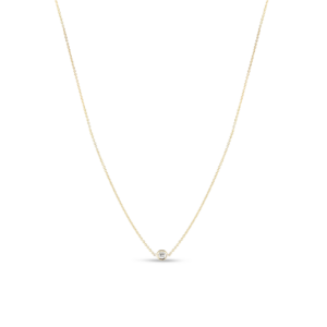 18K Yellow Gold Diamonds By The Inch Single Station Necklace