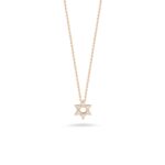 18K Rose Gold Tiny Treasures Diamond Star Of David Necklace