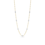18K Yellow Gold Diamonds By The Inch Seven Station Dog Bone Necklace