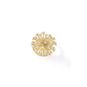 18K Yellow Gold Dandelion Diamond Ring