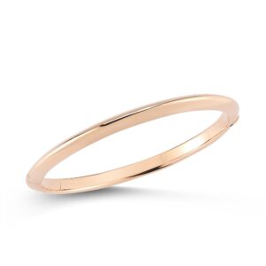 18K Rose Gold Designer Gold Knifed Edge Bangle